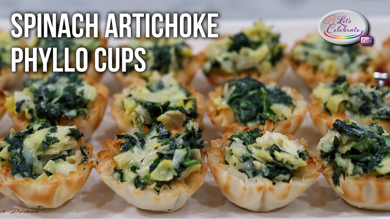 Spinach Artichoke Phyllo Cups - a Warm and Cheesy Appetizer - Let's ...