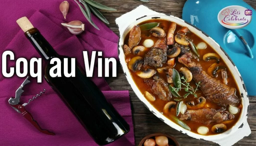 Coq au Vin – A Simple French Recipe of Chicken Braised in Red Wine