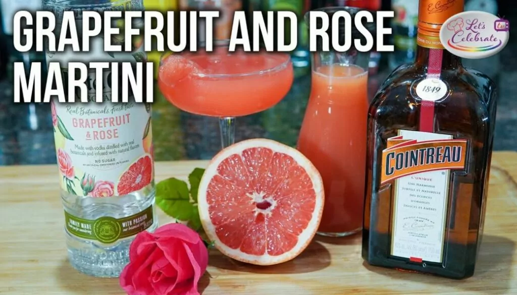 Grapefruit and Rose Martini Cocktail – Sophisticated Citrusy Cocktail