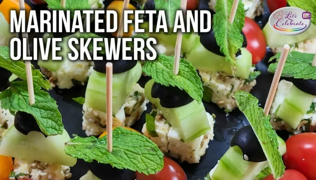 Irresistible Appetizer – Marinated Feta Cheese and Olive Skewers