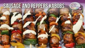 Sausage and Peppers Kabobs with Garlic Aioli | Let’s Celebrate TV