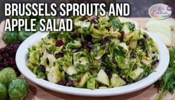 Shaved Brussels Sprouts Salad and Apple Salad with Cranberries