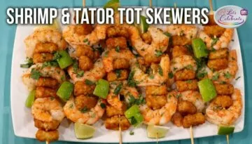 Shrimp and Tator Tot Skewers | A Guilty Pleasure