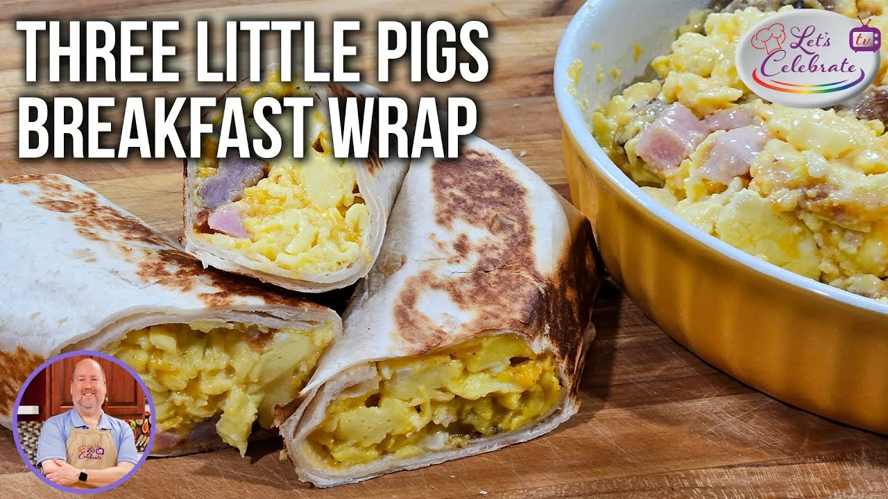 Three Little Pigs Breakfast Wrap – Happily Ever After in Bacon, Ham & Sausage