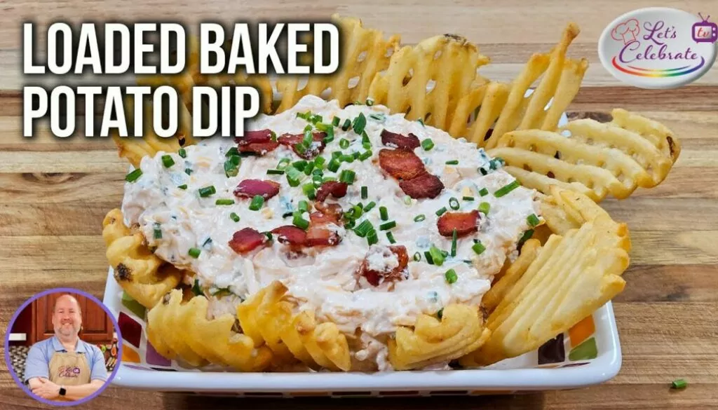 Hot Waffle Fries and Loaded Potato Dip = Snack Heaven