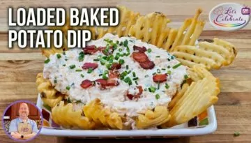 Hot Waffle Fries and Loaded Potato Dip = Snack Heaven