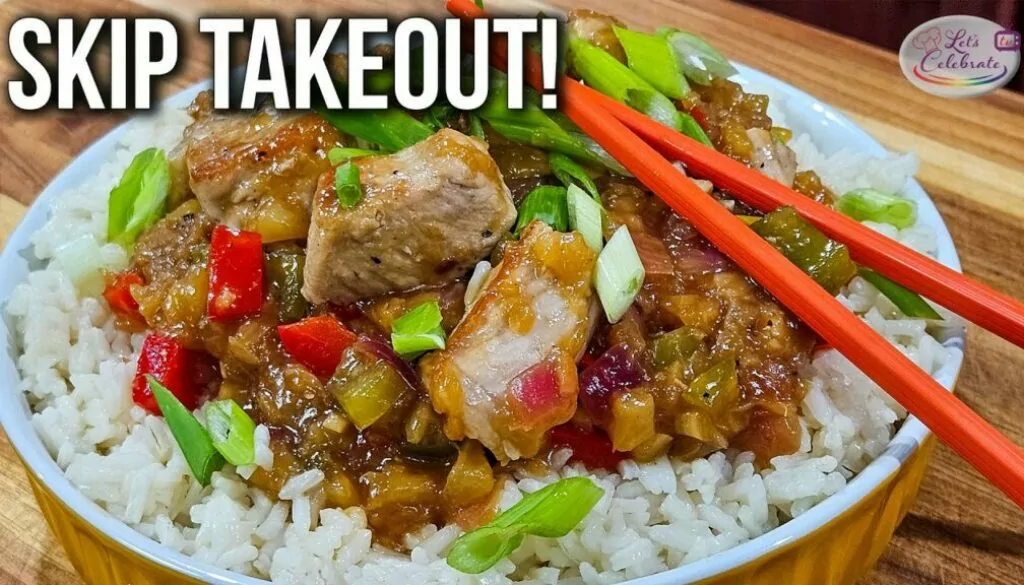 Skip Takeout – Sweet & Sour Pork Rice Bowl (No Frying)