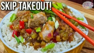 Skip Takeout – Sweet & Sour Pork Rice Bowl (No Frying)